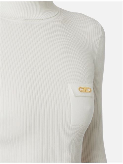 MAGLIA DOLCEVITA CON TASCHINO ELISABETTA FRANCHI | MK11B56E2360 Avorio